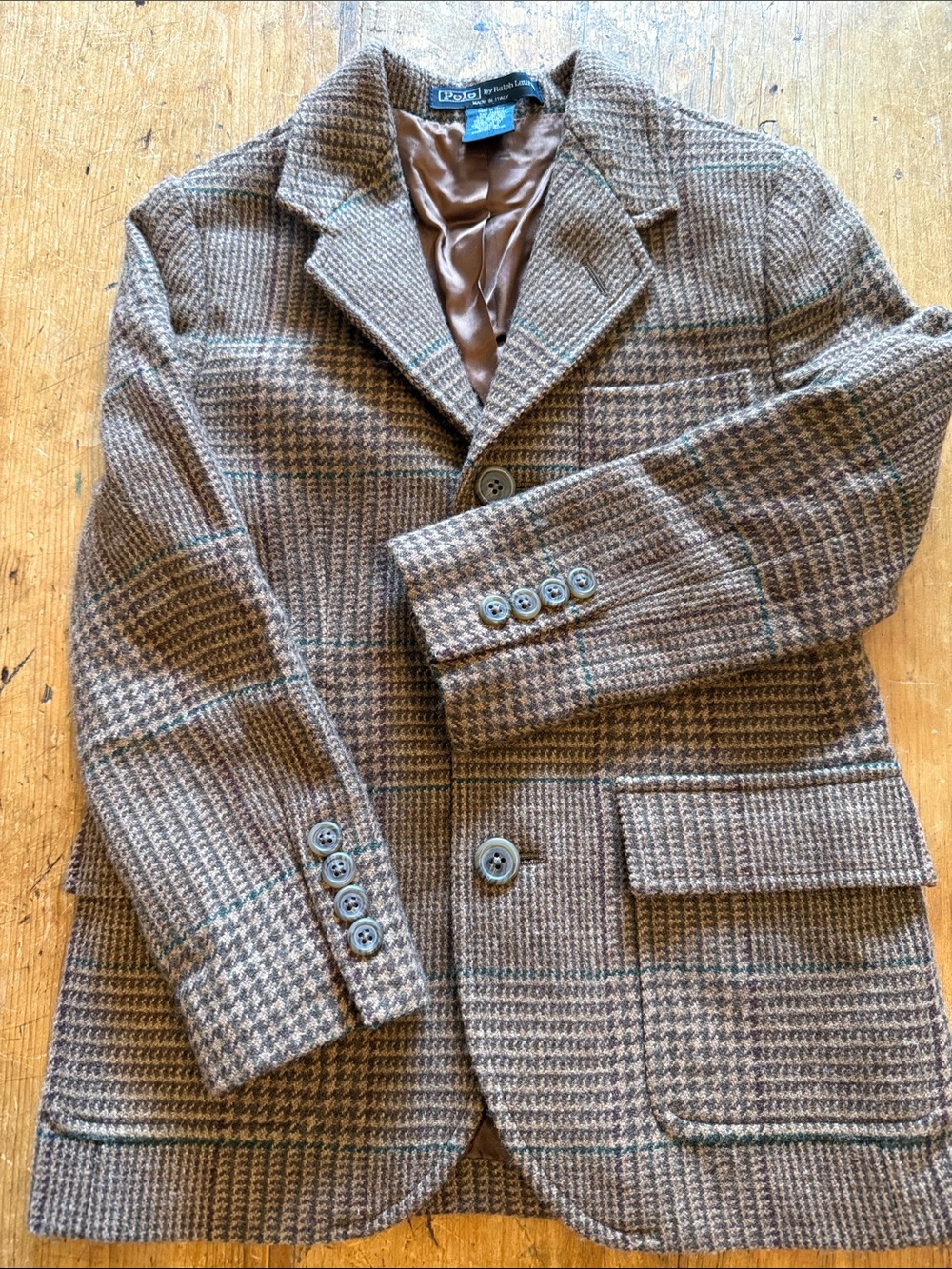 Polo Ralph Lauren kids houndstooth sport jacket made in Italy